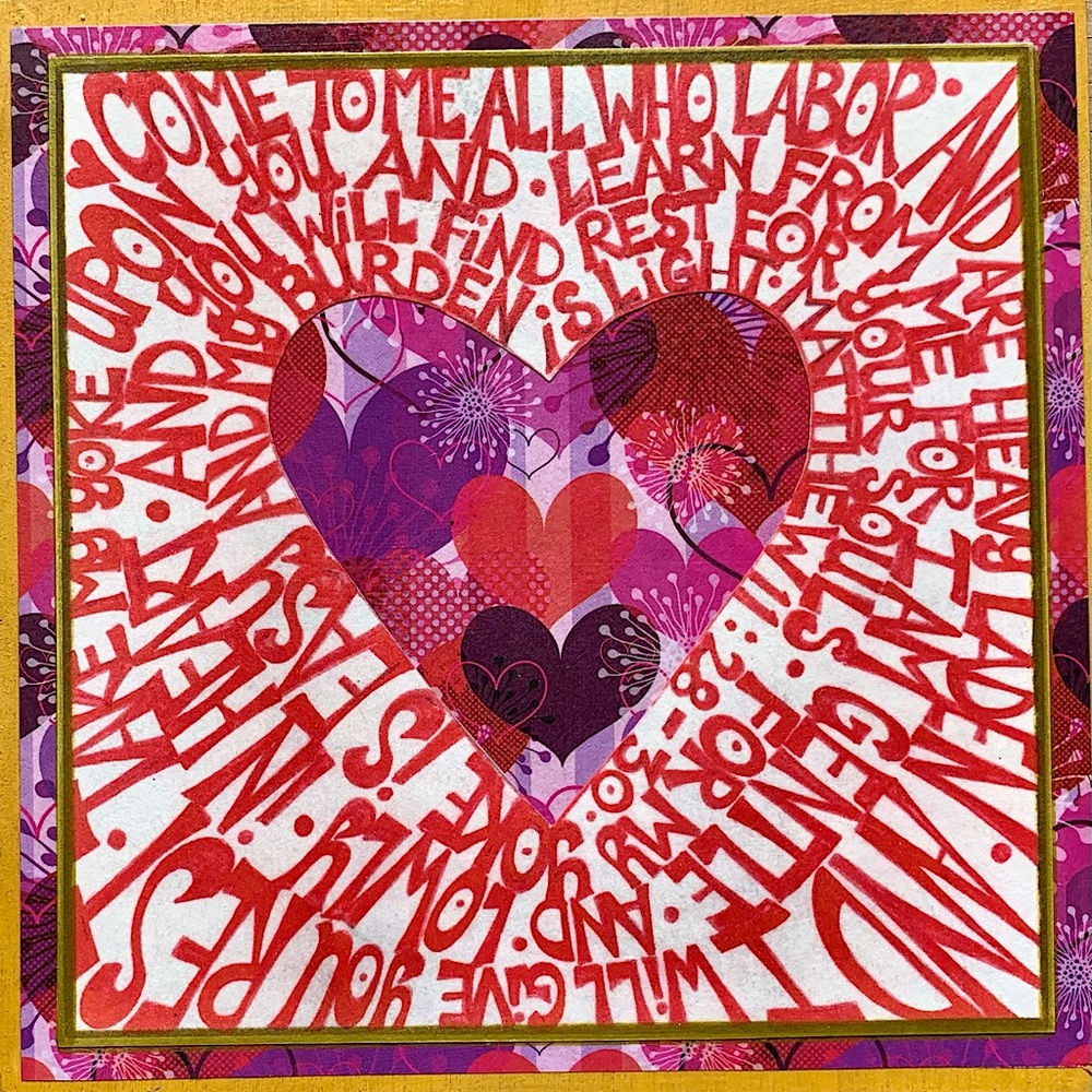 One of a kind handmade scripture art